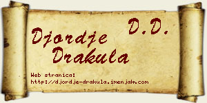 Đorđe Drakula vizit kartica